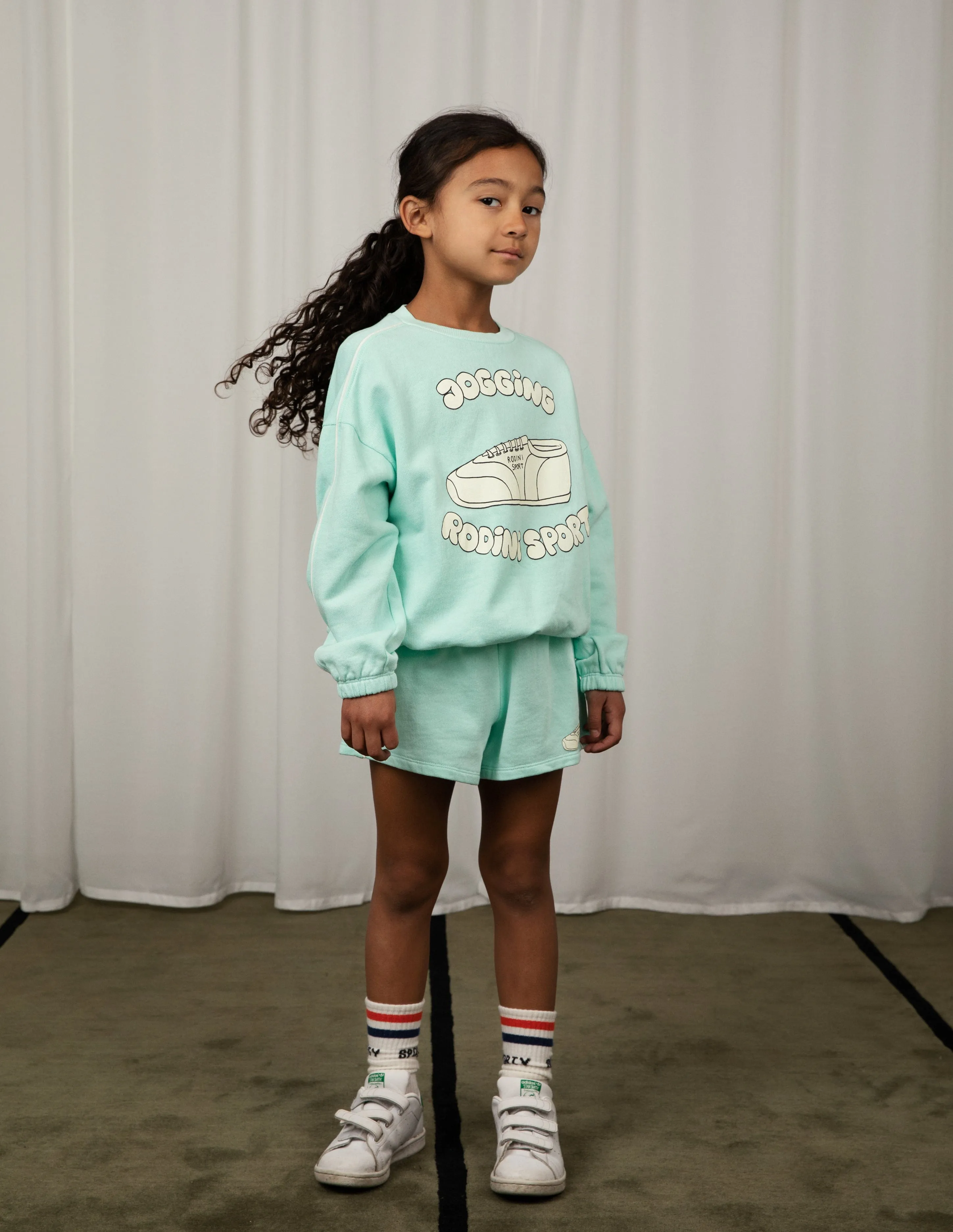 Mini Rodini Kids Jogging Sweatshirt in Green