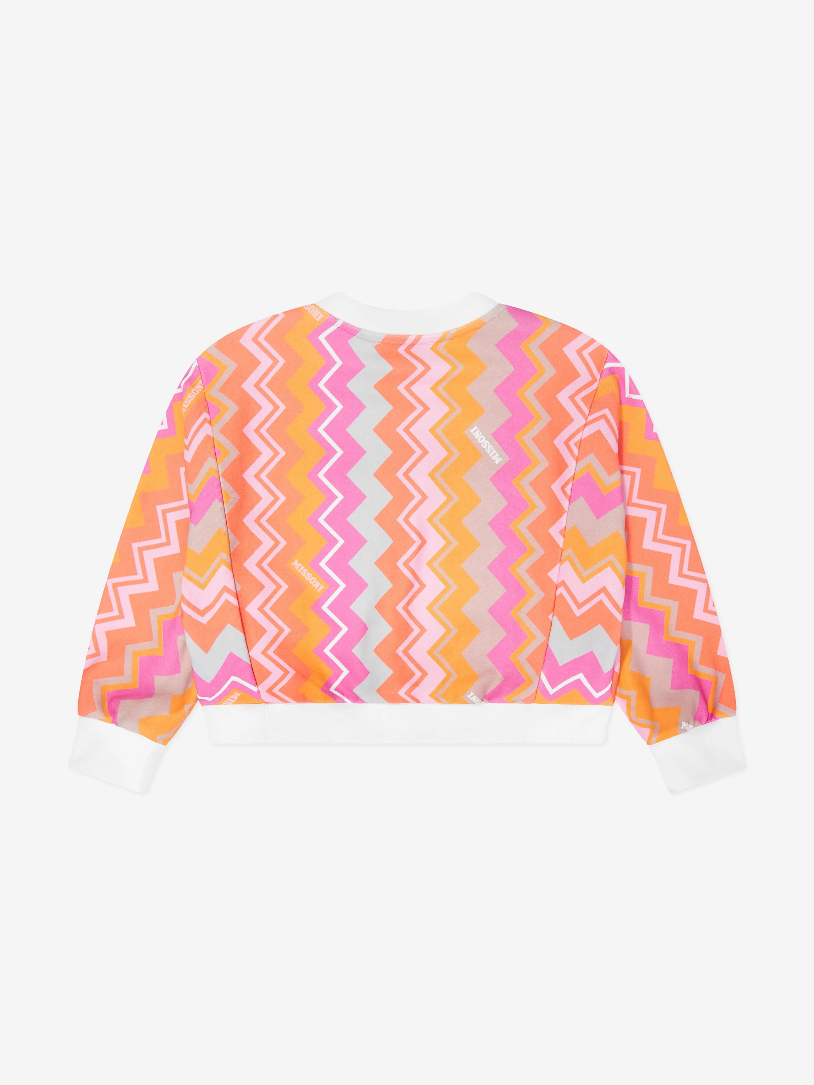 Missoni Girls Zigzag Logo Sweatshirt in White