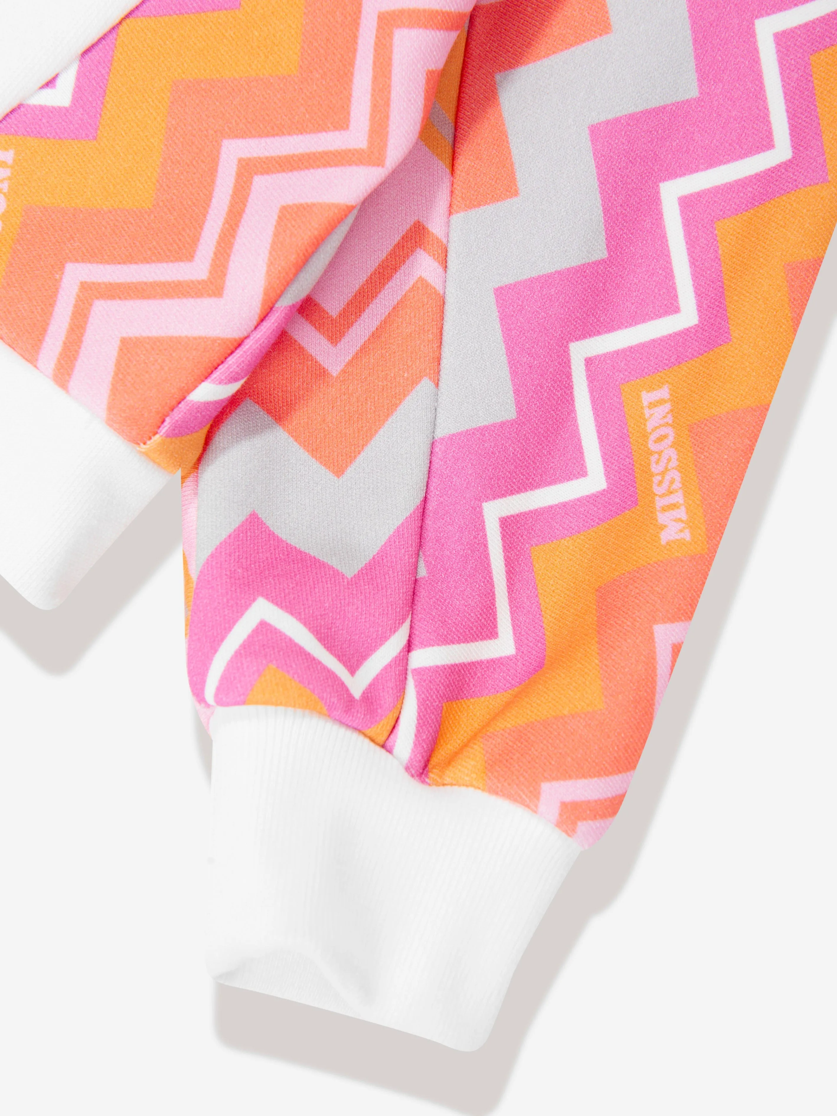 Missoni Girls Zigzag Logo Sweatshirt in White
