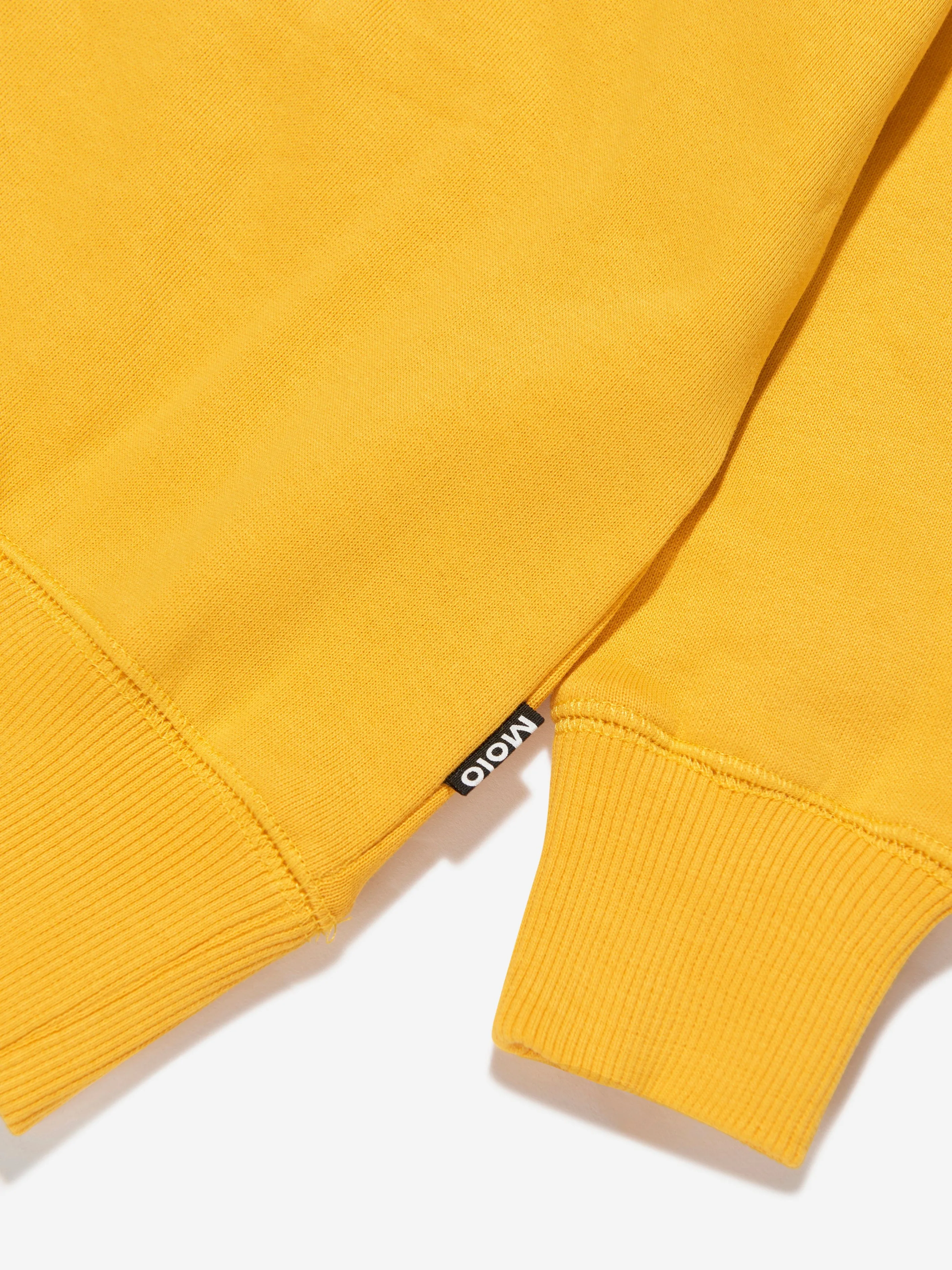 Molo Kids Organic Cotton Smiley Sweatshirt In Yellow