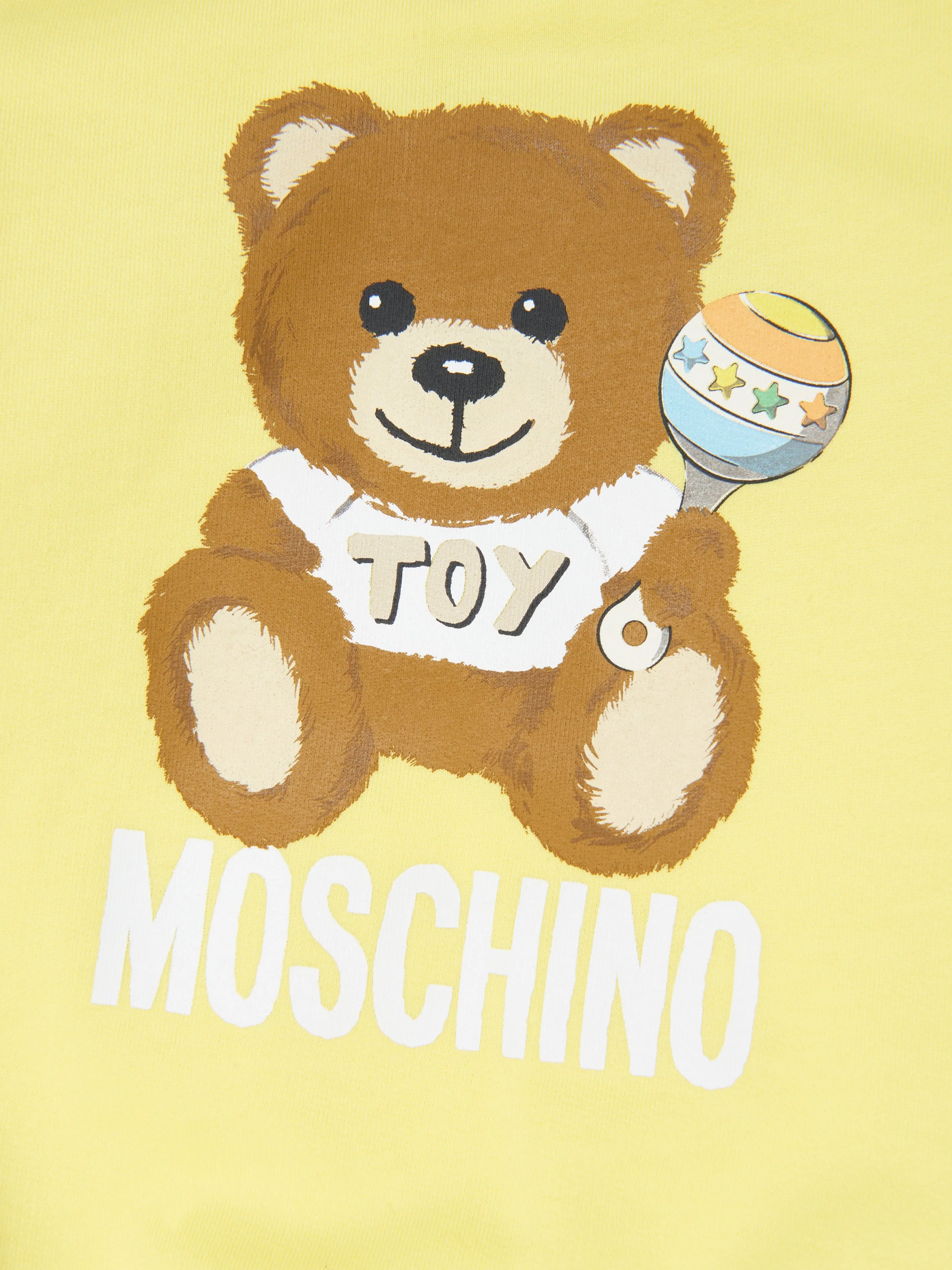 Moschino Baby Teddy Logo Sweatshirt in Yellow