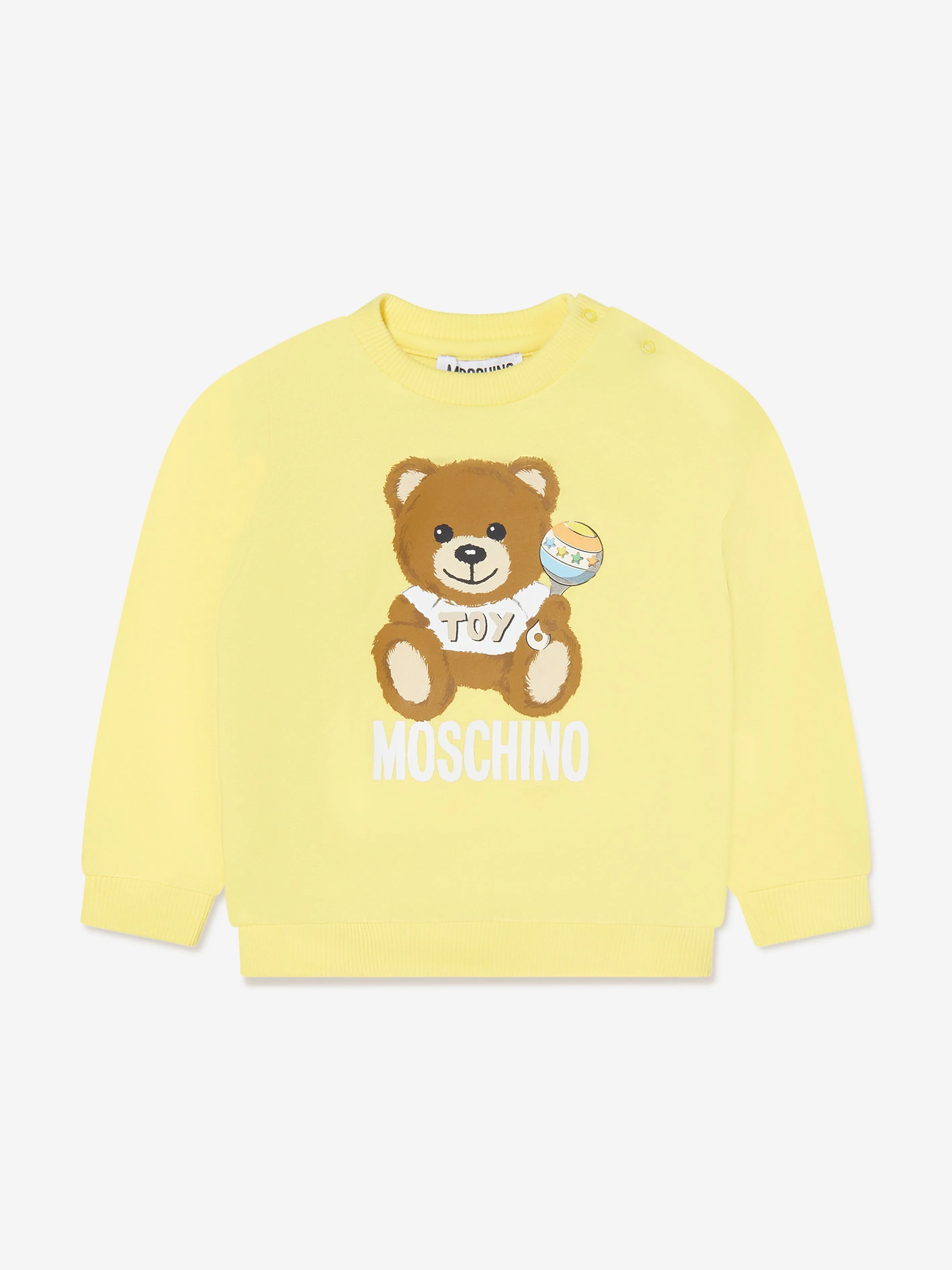 Moschino Baby Teddy Logo Sweatshirt in Yellow