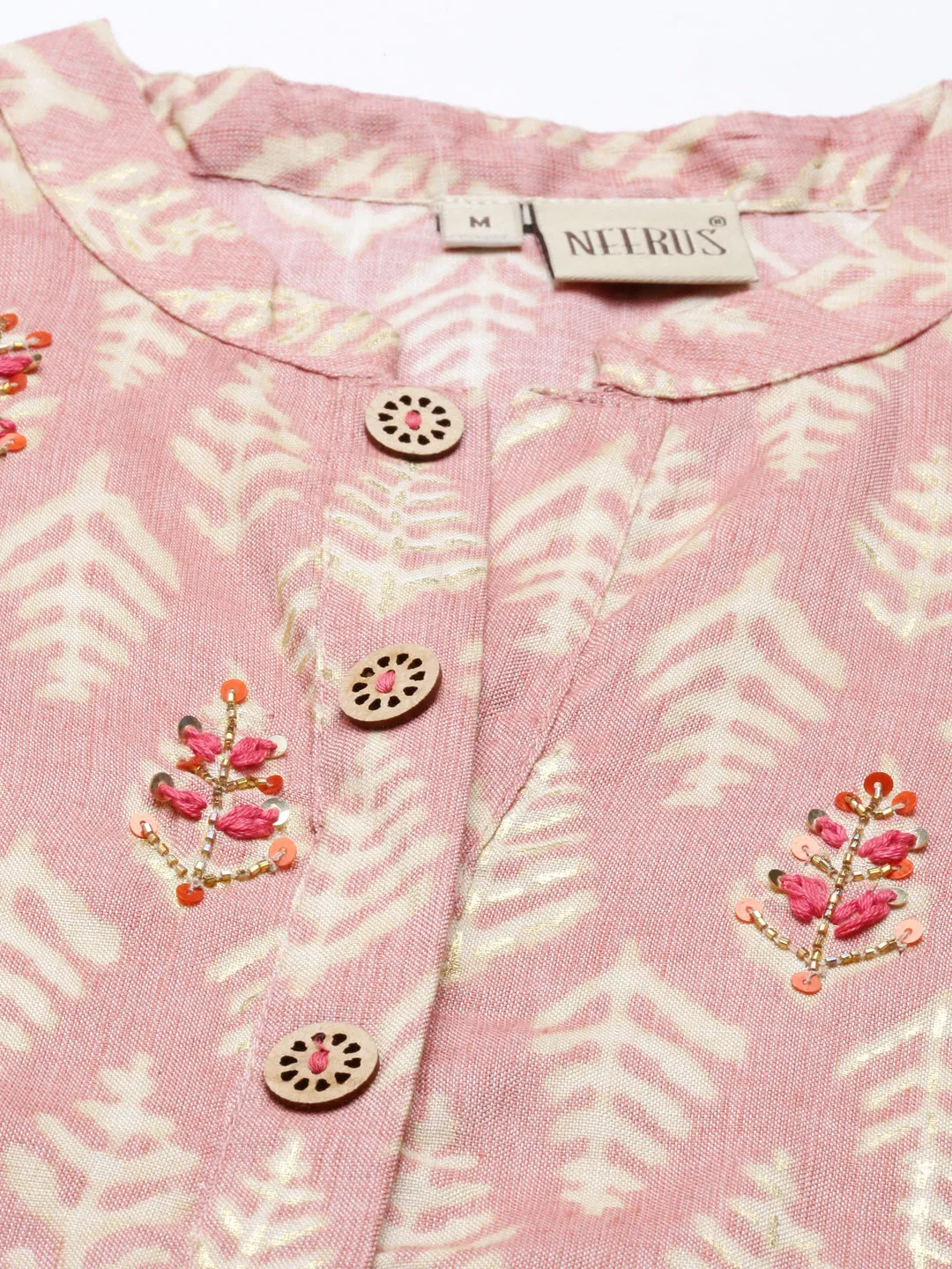 Neeru's Pink Color Rayon Fabric Tunic