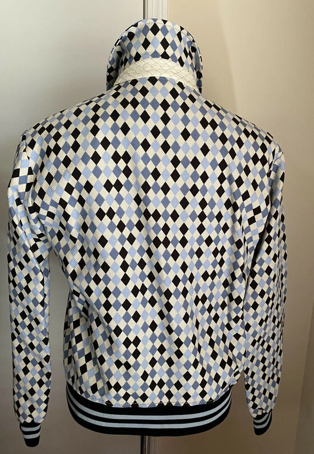 New $1950 Bottega Veneta Mens Jacket Coat Blue/Black/While 38 US ( 48 Eu ) Italy