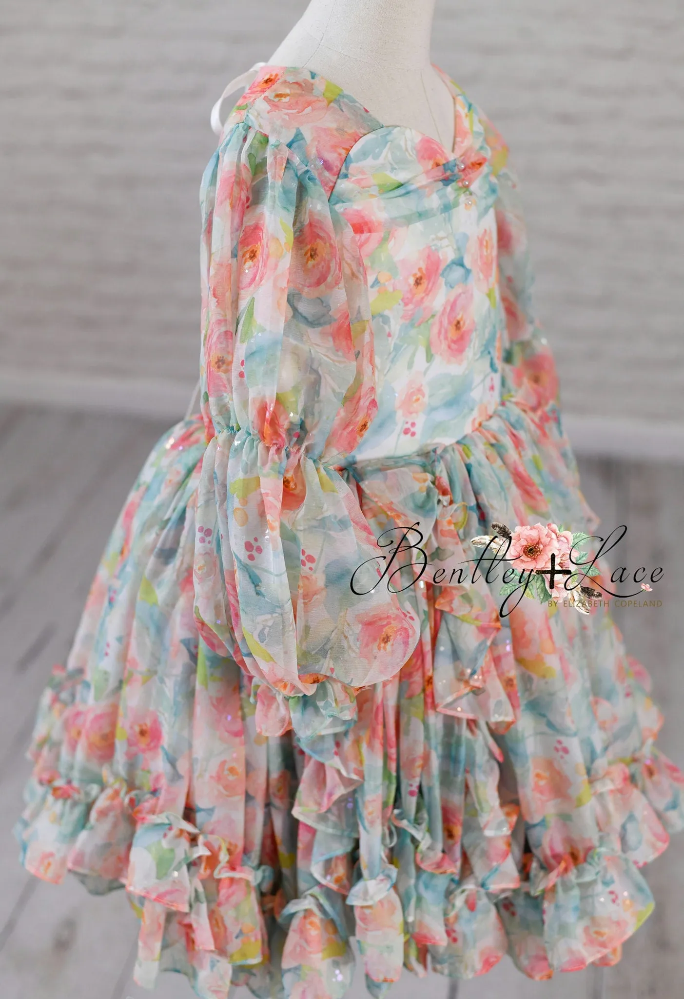 New Coralee - chiffon floral (7-8 year)