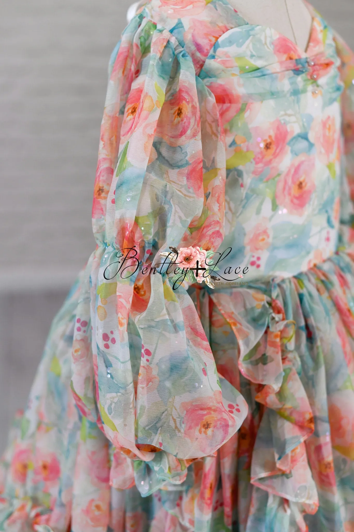 New Coralee - chiffon floral (7-8 year)