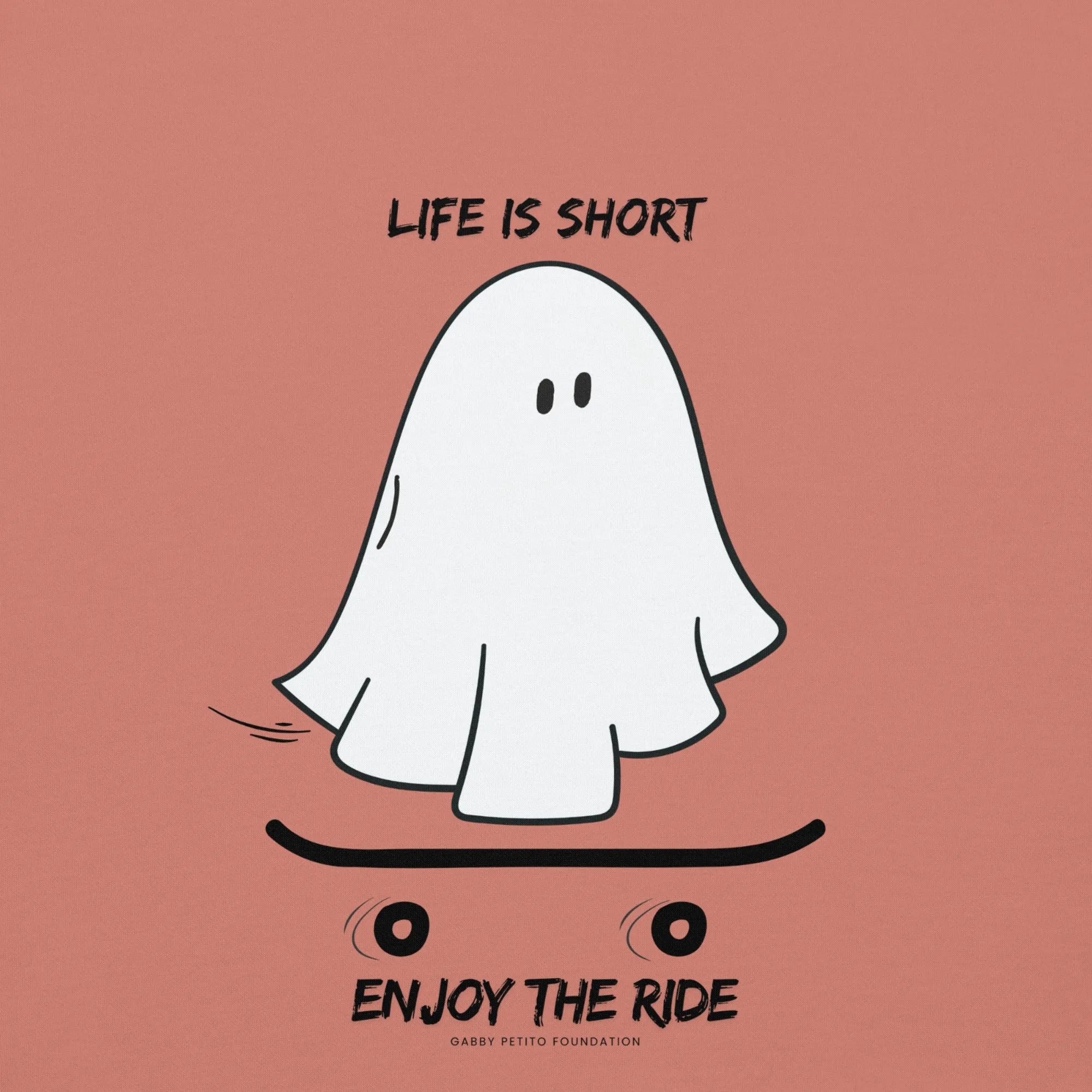*NEW* Ghosty on a Skateboard "Life is short enjoy the ride" Hoodie