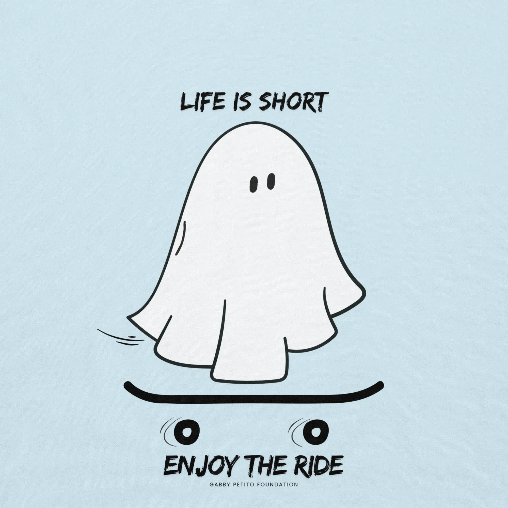 *NEW* Ghosty on a Skateboard "Life is short enjoy the ride" Hoodie