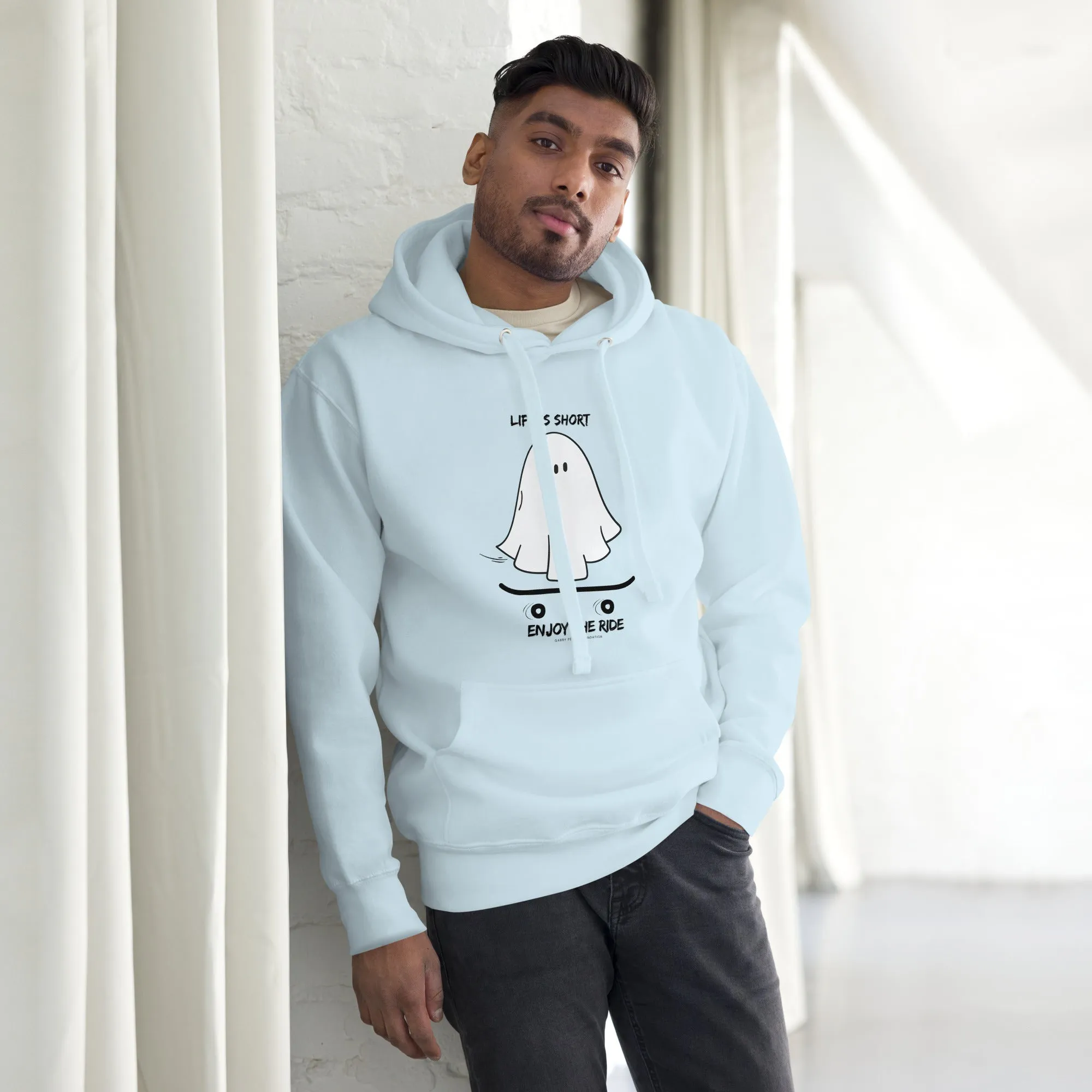 *NEW* Ghosty on a Skateboard "Life is short enjoy the ride" Hoodie