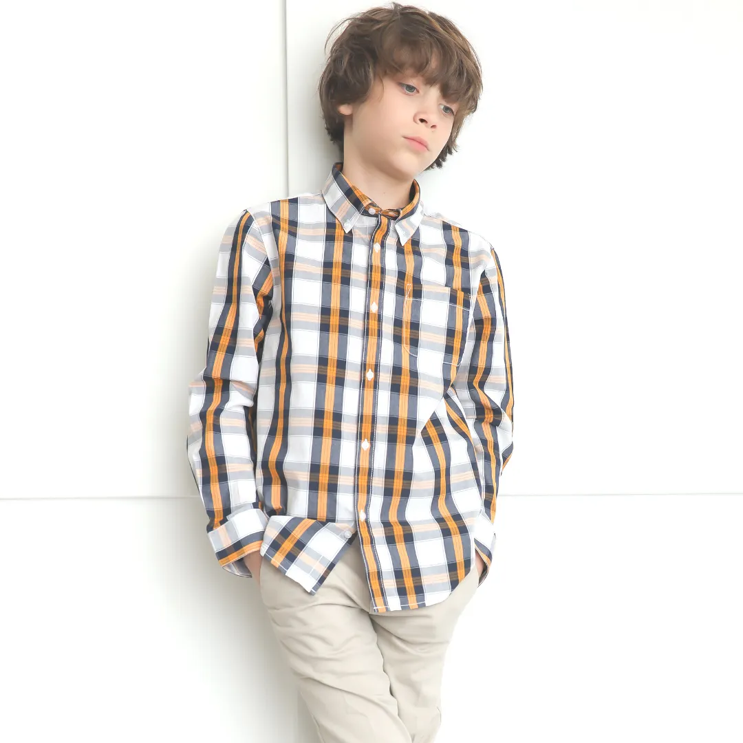 Nukutavake Boys Checked Dress Shirt