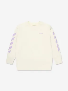 Off-White Girls Rubber Arrow Sweatshirt in White
