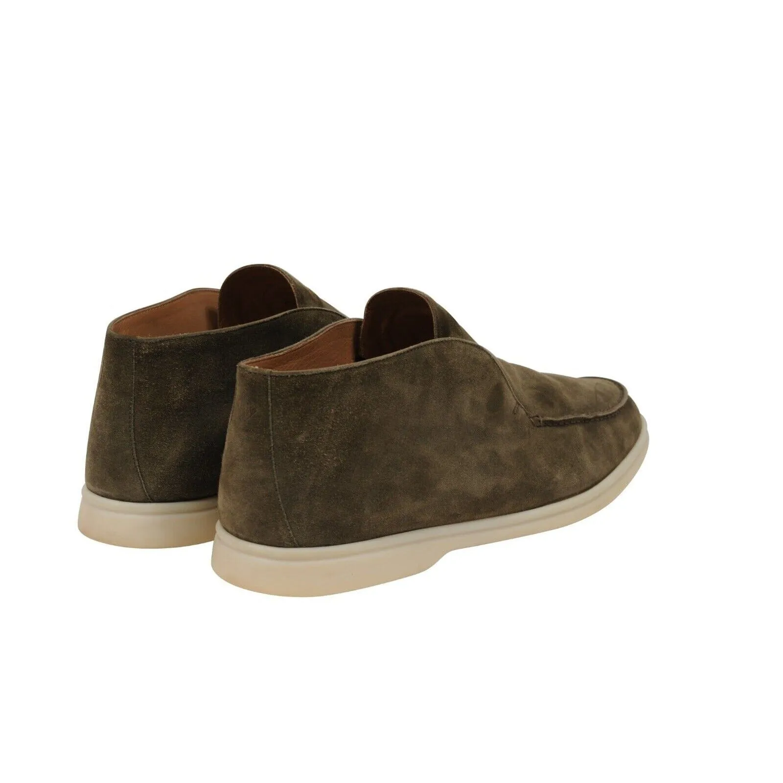 Olive Green Suede Open Walk Chukkas