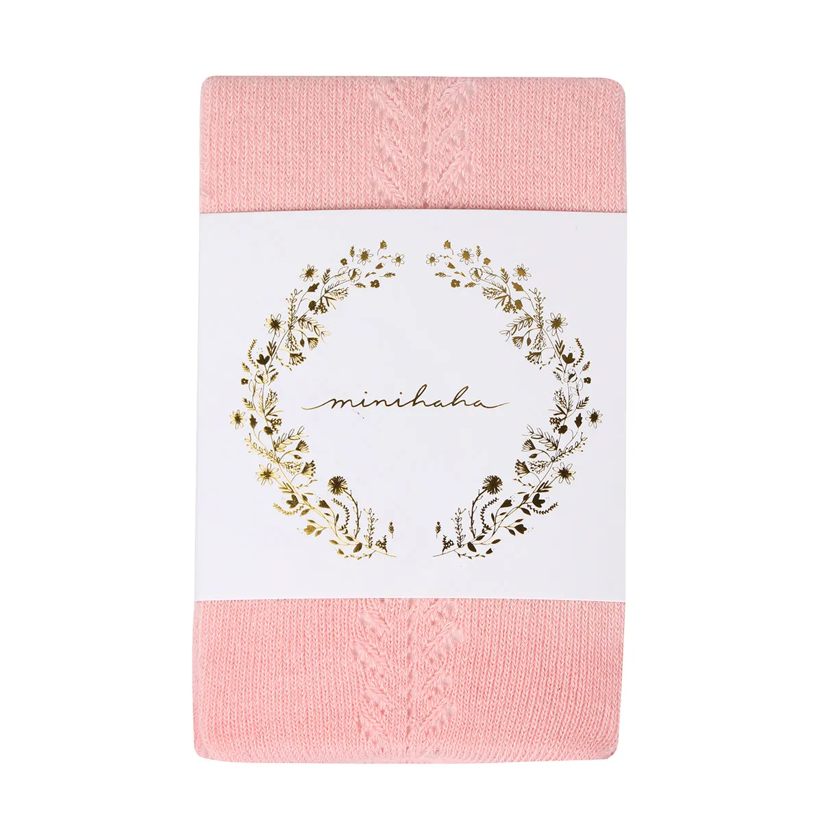 OPEN WORK TIGHTS - BLUSH PINK