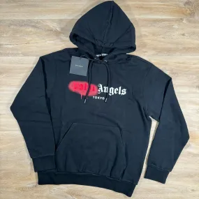 Palm Angels Tokyo Sprayed Hoodie in Black