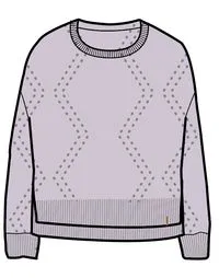 Palm Organic Oversized Knitted Jumper - Orchid Hush