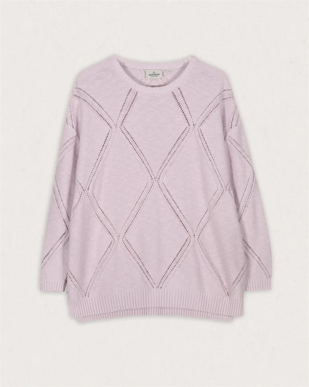 Palm Organic Oversized Knitted Jumper - Orchid Hush