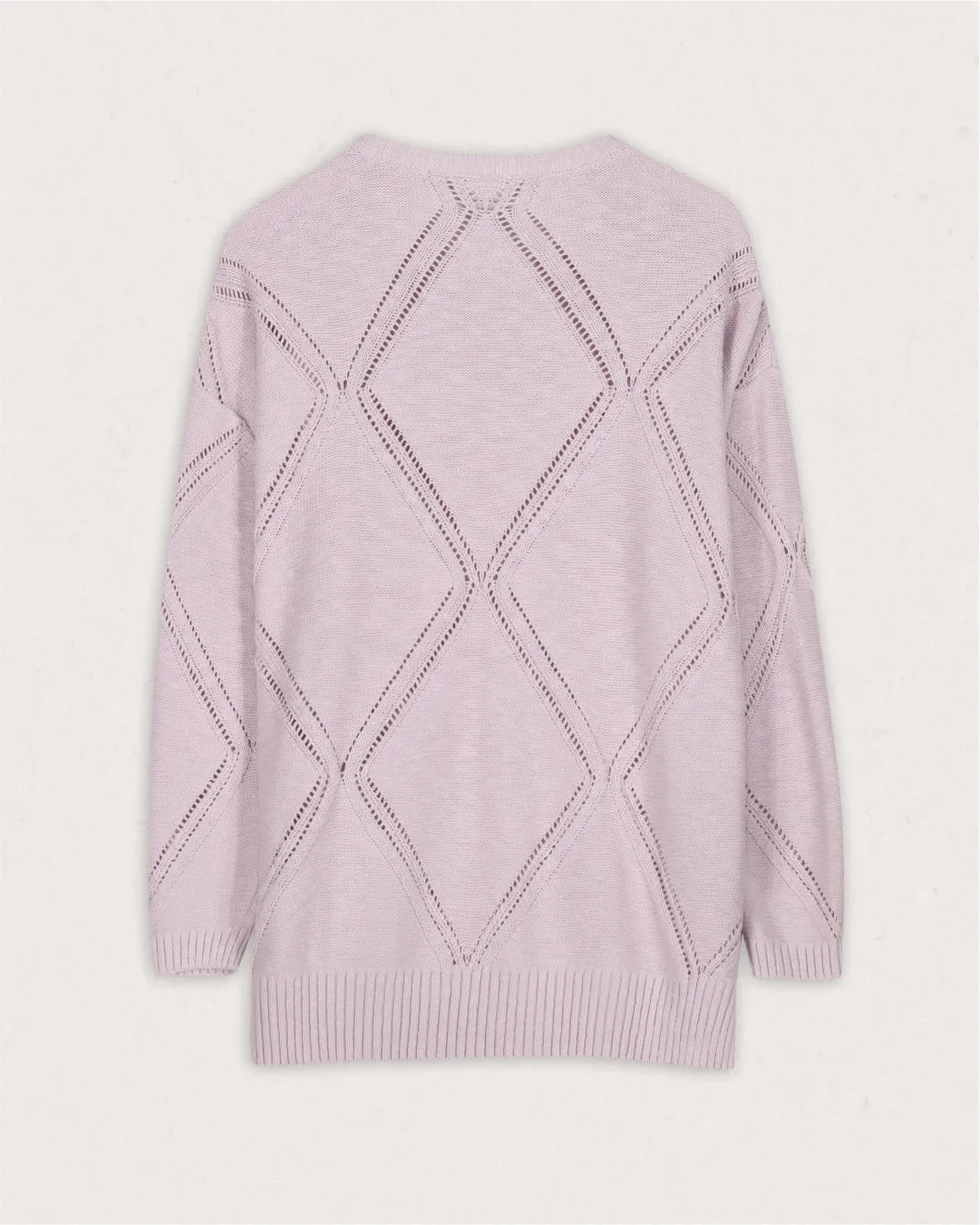 Palm Organic Oversized Knitted Jumper - Orchid Hush