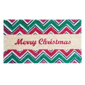 Pattern Merry Xmas Coir Door Mat - 40 x 70cm