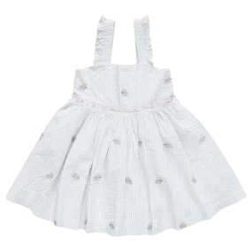 Pink Chicken Girls Sierra Dress - Bunny Embroidery