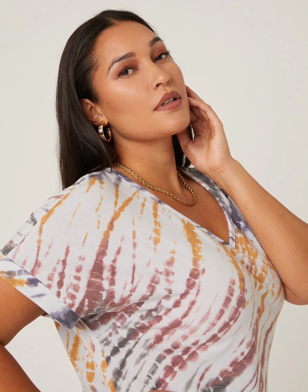 Plus Size Tie Dye T-Shirt Dress