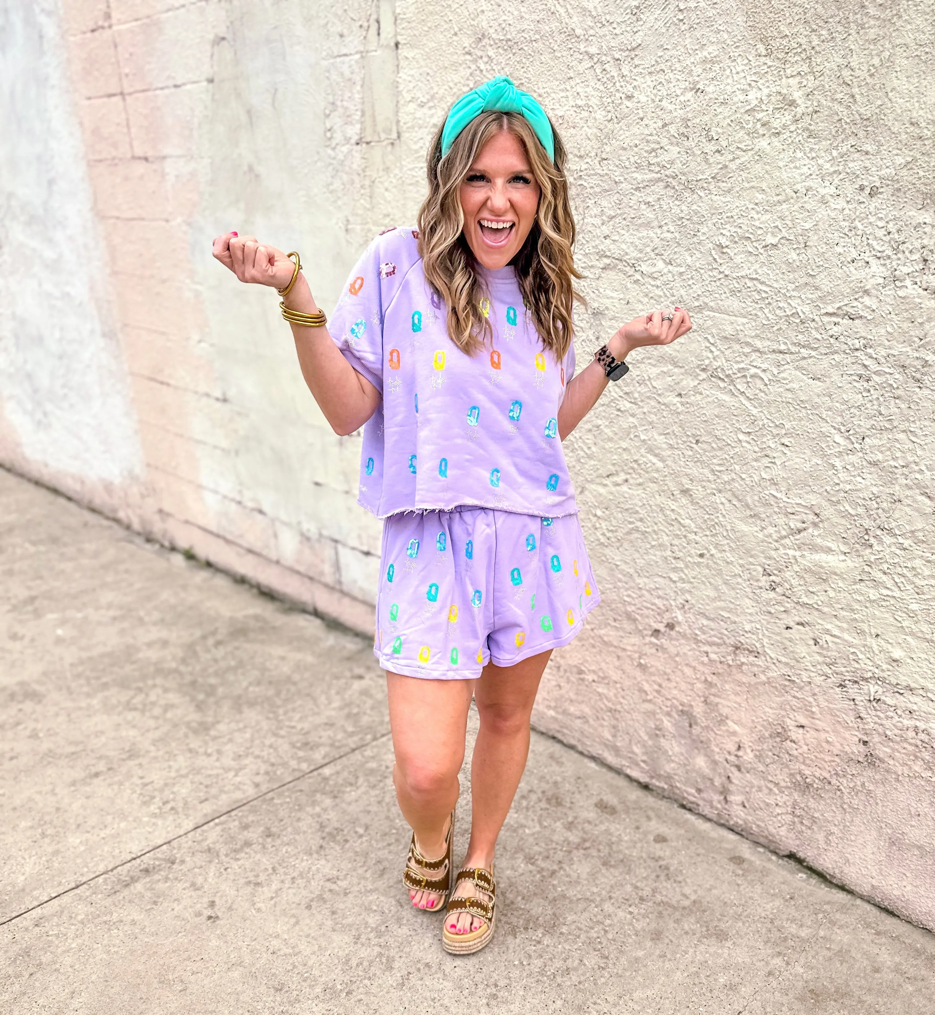 Queen of Sparkles: Lavender Q All Over Top