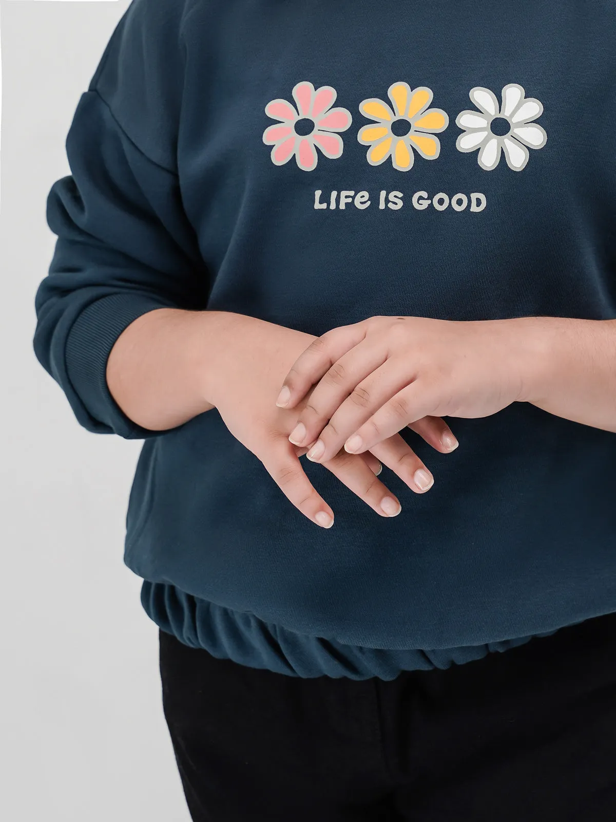 "INZIK" Crew Neck Fleece Sweatshirt
