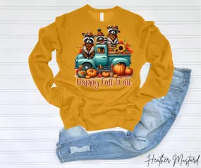 Raccons Happy fall Y'all Sweatshirt