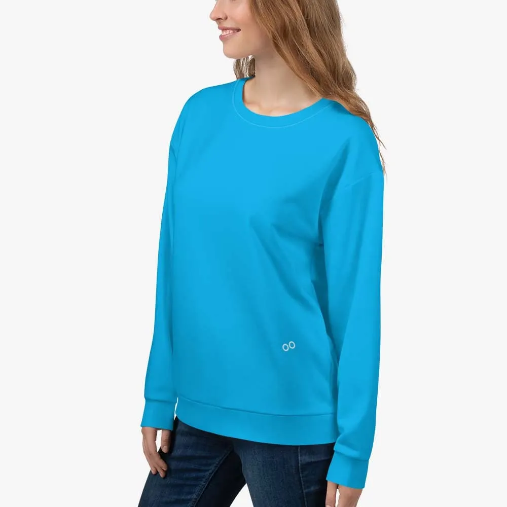 Recycled Fleece Sweatshirt Cyan