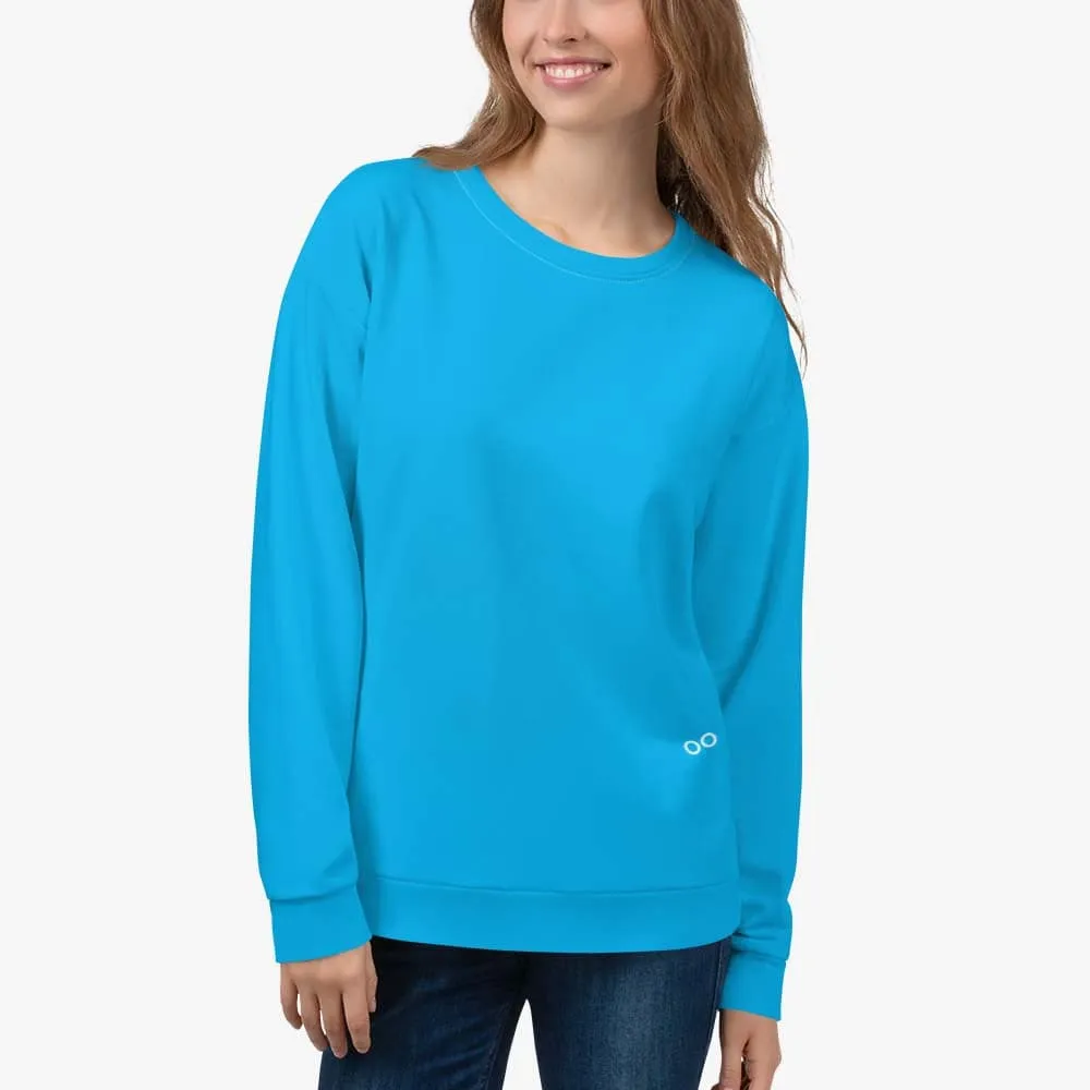 Recycled Fleece Sweatshirt Cyan