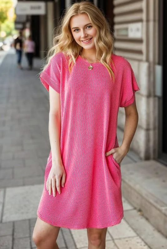 RIBBED MINI DRESS