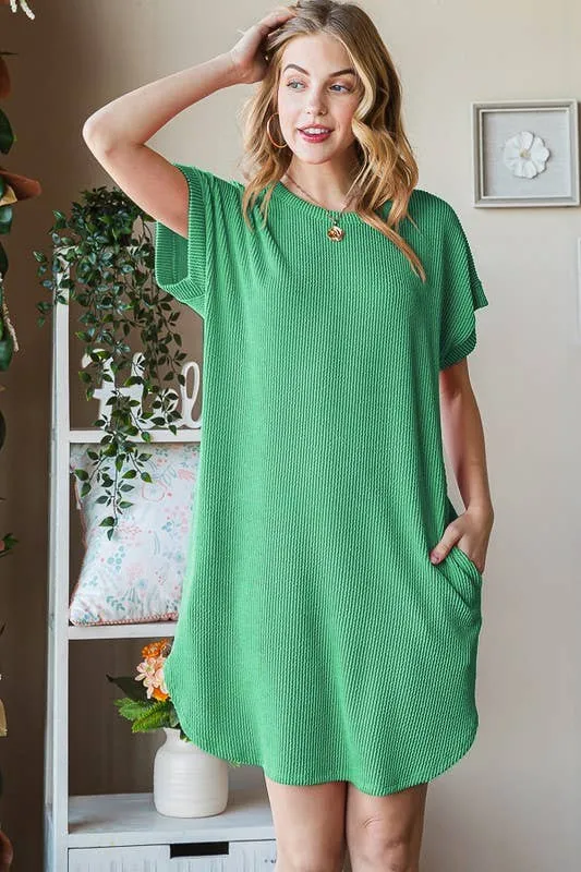 RIBBED MINI DRESS