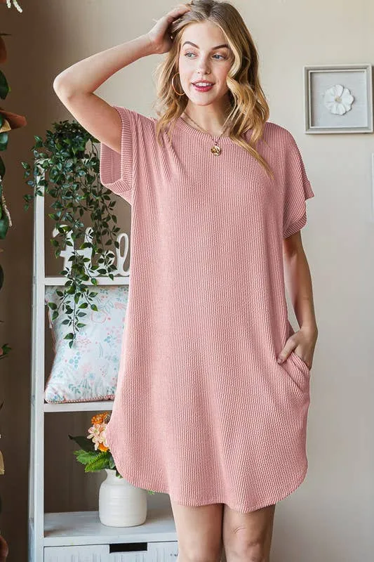 RIBBED MINI DRESS