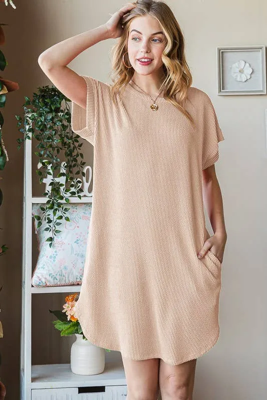 RIBBED MINI DRESS
