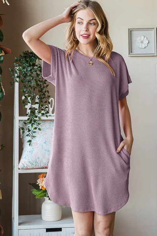 RIBBED MINI DRESS