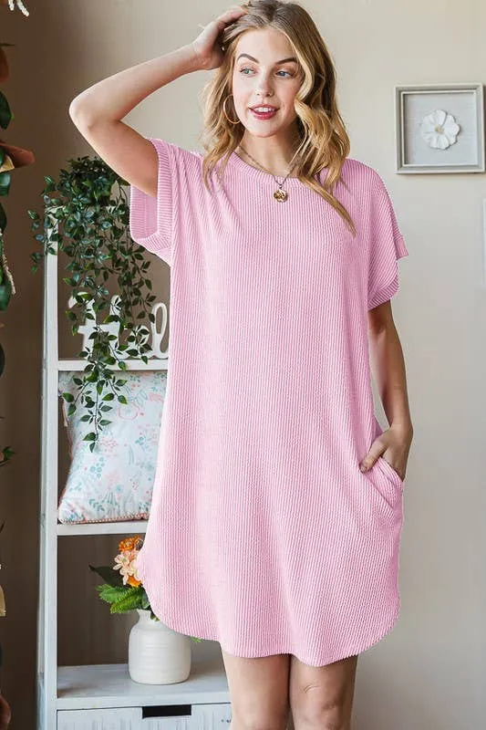 RIBBED MINI DRESS