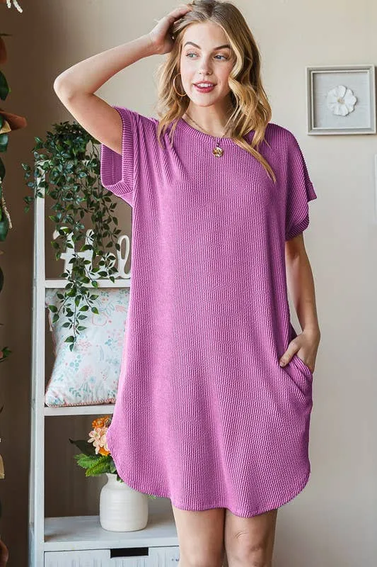 RIBBED MINI DRESS