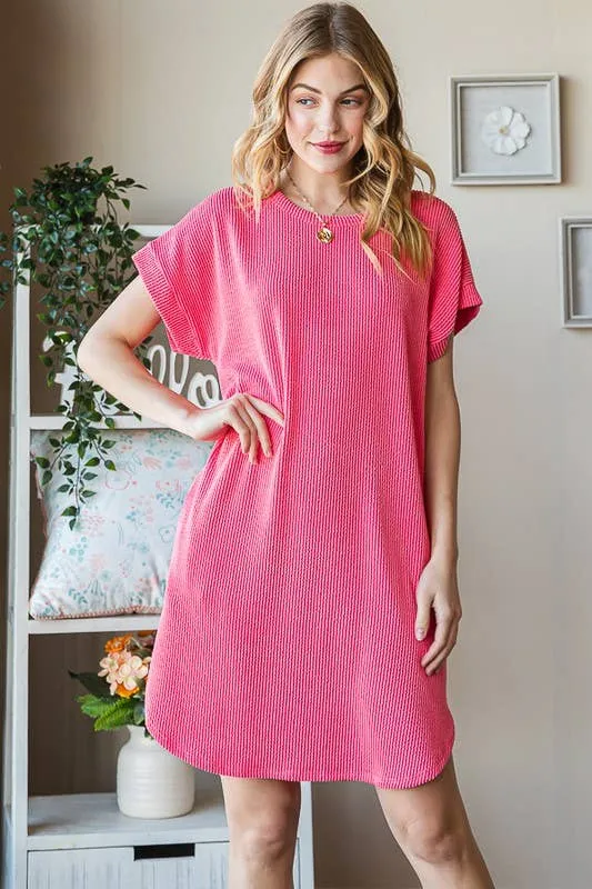 RIBBED MINI DRESS