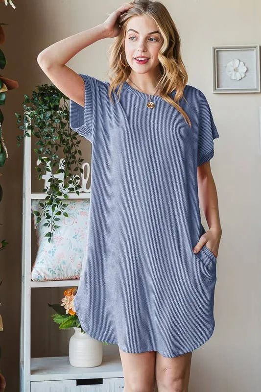 RIBBED MINI DRESS