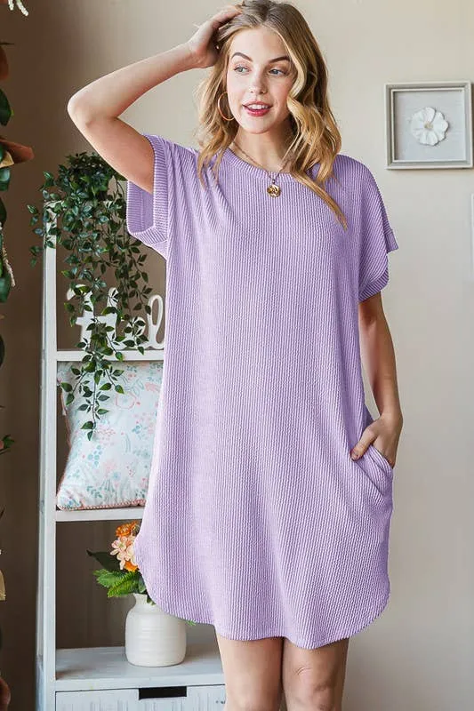 RIBBED MINI DRESS