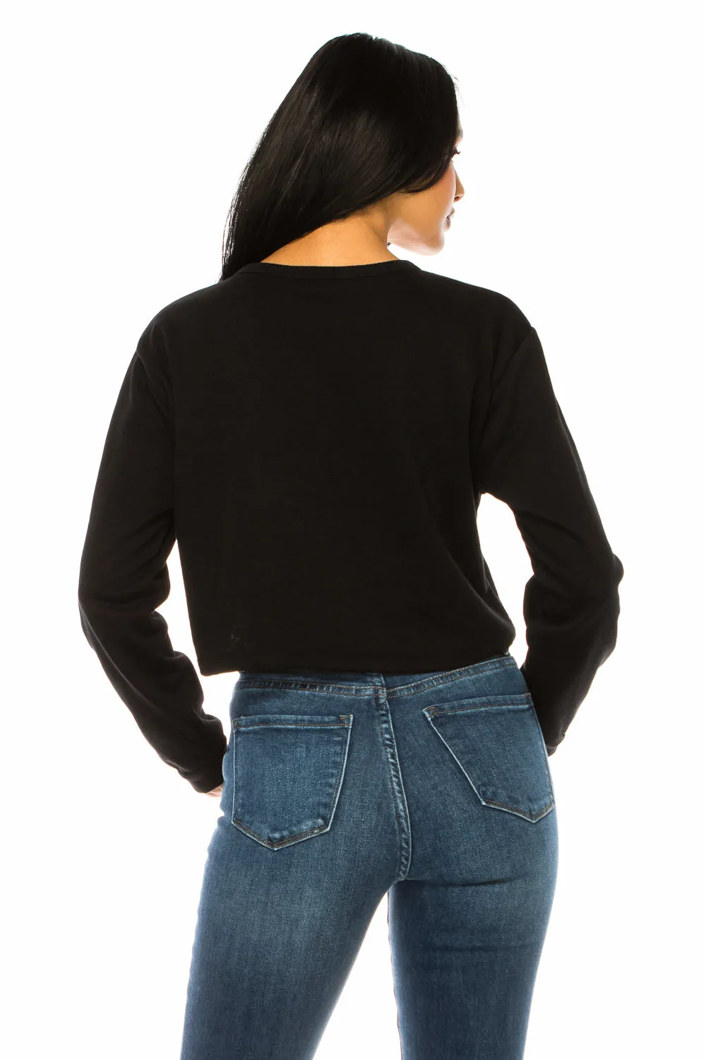 ROCK & ROLL WILL NEVER DIE EAGLE CROP SWEATSHIRT