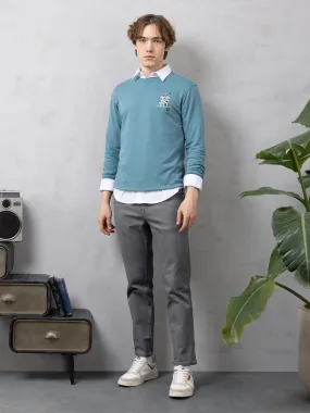 Sea Green Back Print Sweatshirt