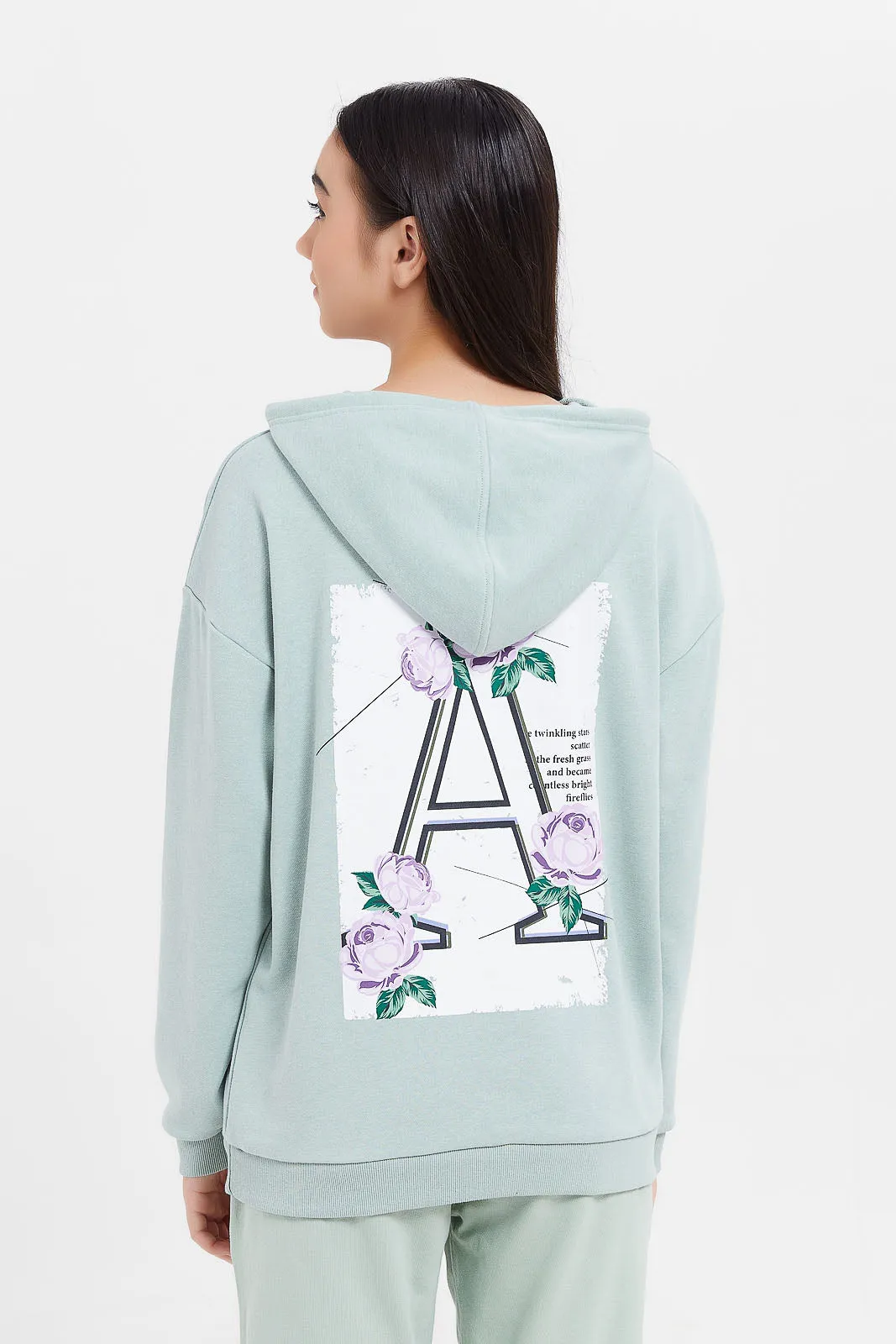Senior Girls Mint Oversize Sweatshirt