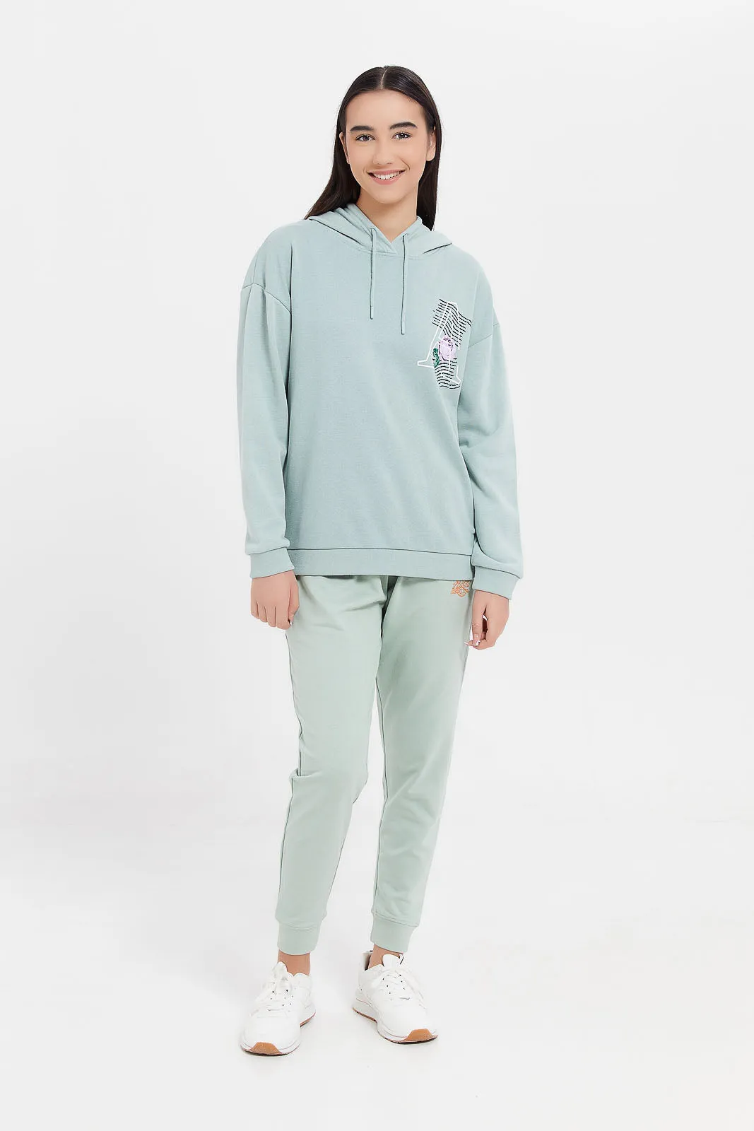 Senior Girls Mint Oversize Sweatshirt