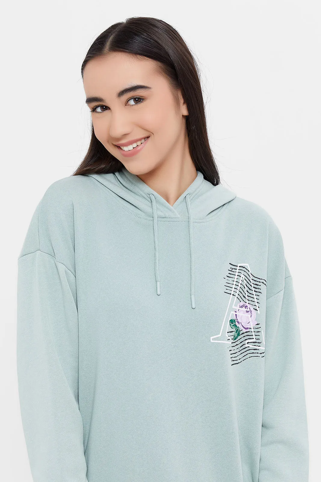 Senior Girls Mint Oversize Sweatshirt
