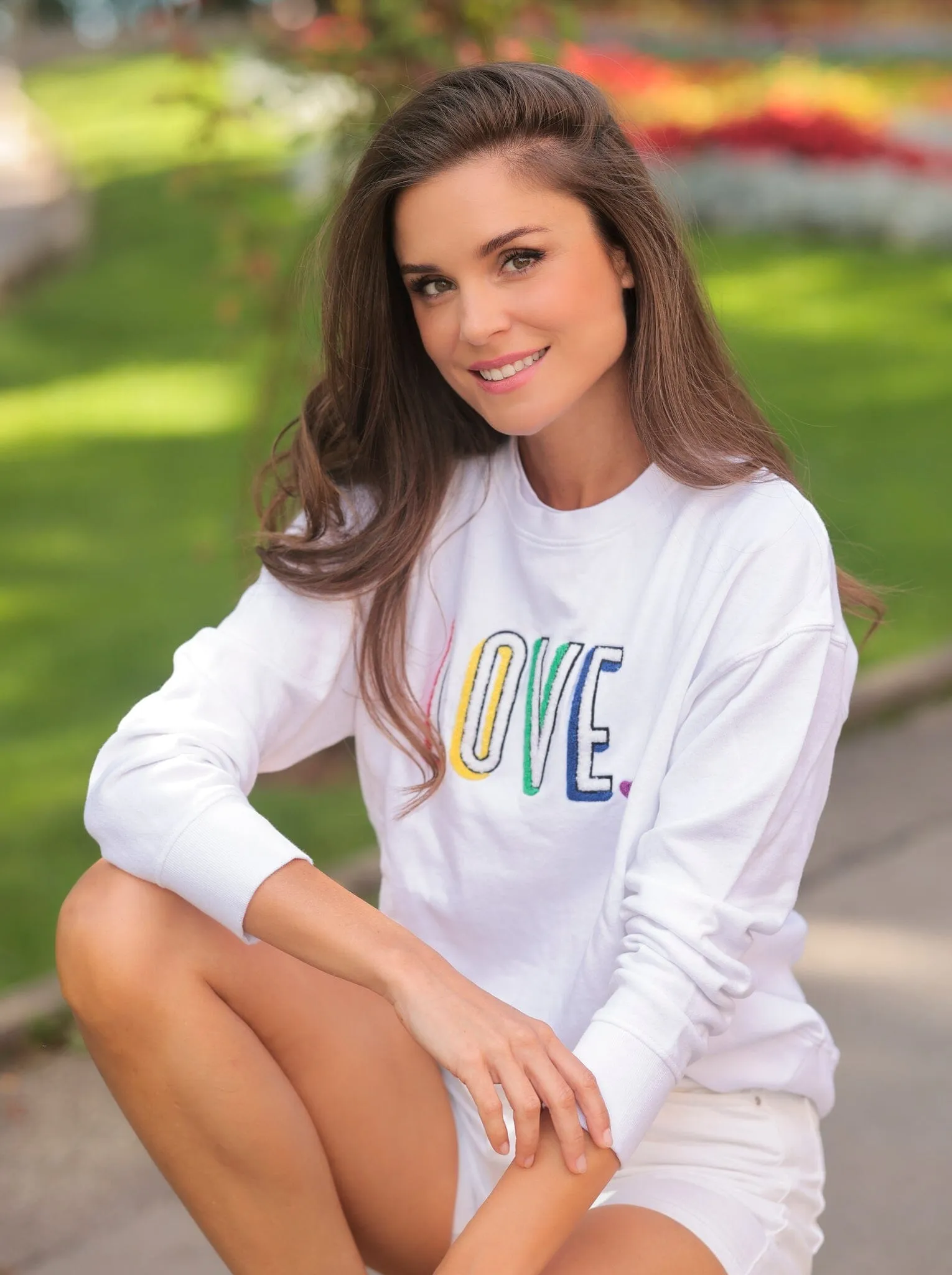 Shiraleah "Love" Sweatshirt, White by Shiraleah