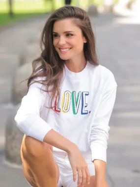 Shiraleah "Love" Sweatshirt, White by Shiraleah