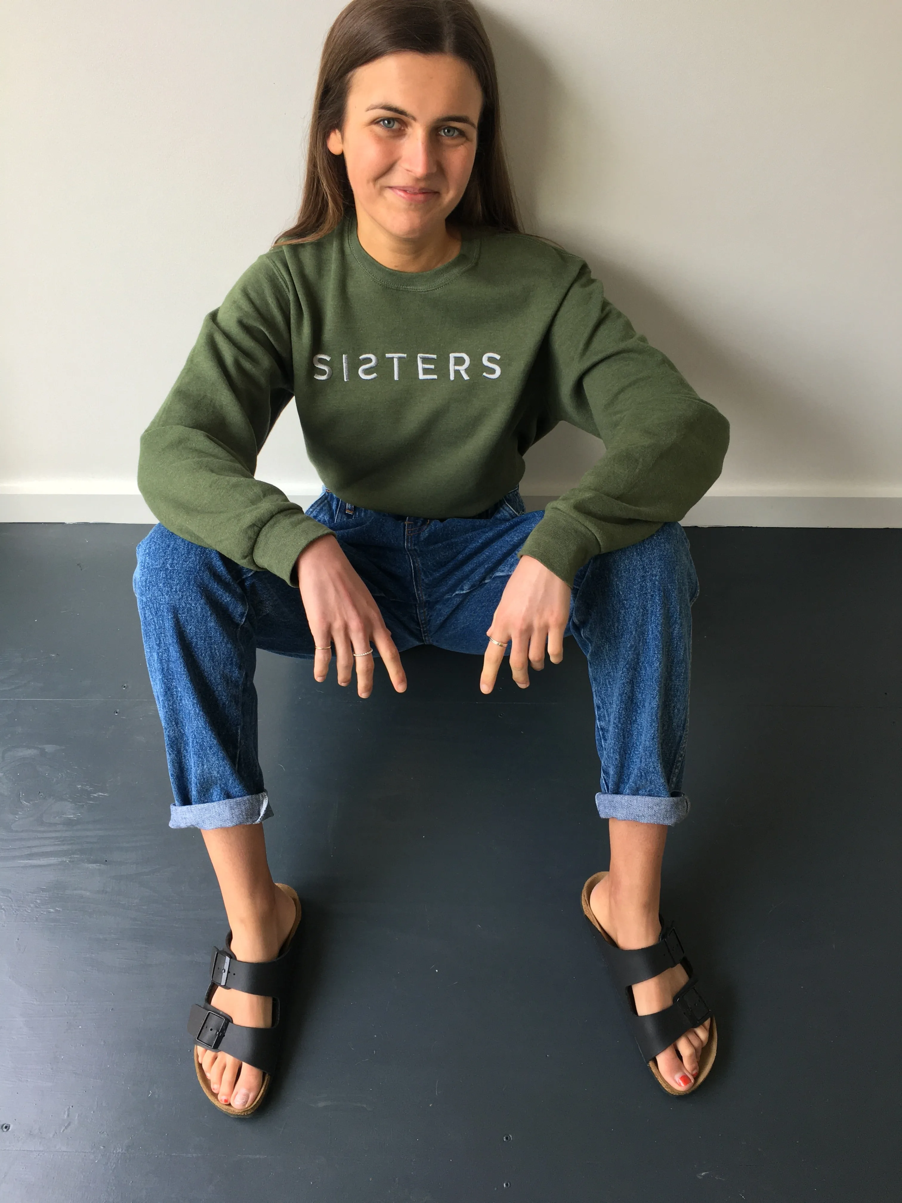 SISTERS embroidered sweatshirt XS/small S7