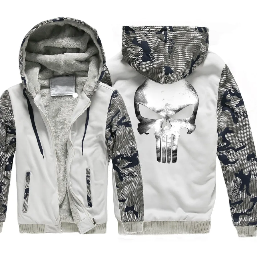Skull wool hoodies jacket sweatshirt