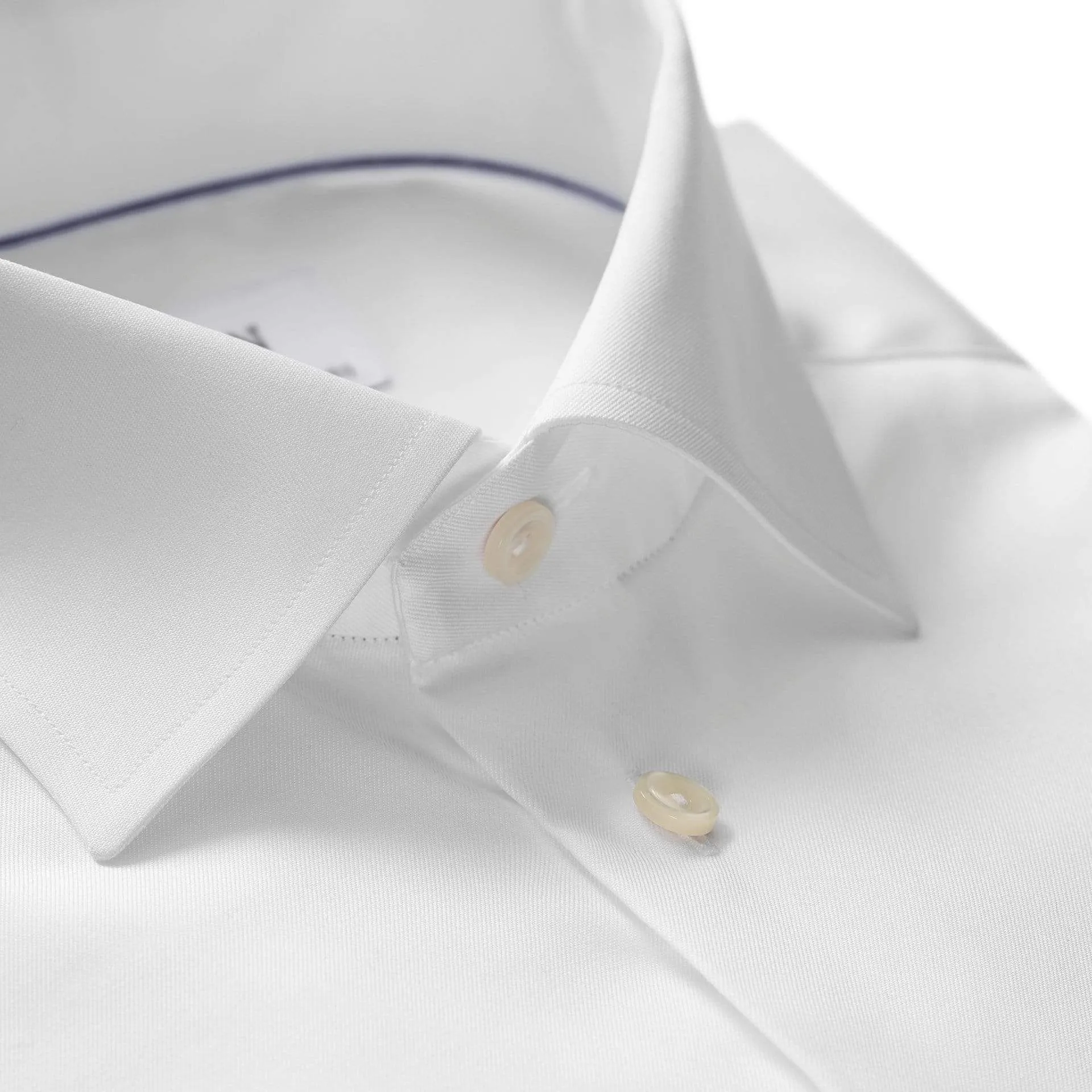Slim Fit White Signature Twill