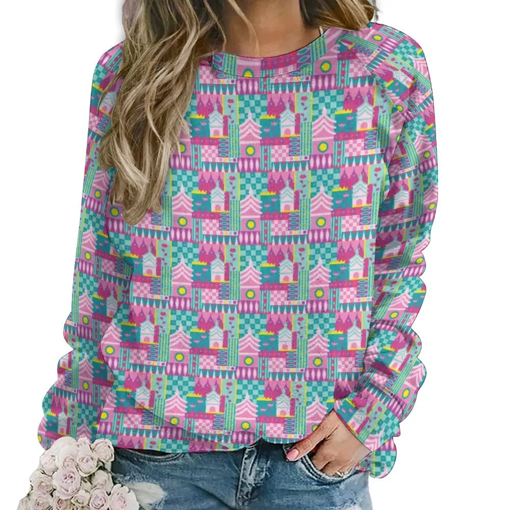 Small World Women's Raglan Crewneck Sweatshirt